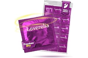 Loverelia "Dry" kondomer - 50 stycken - torra obelagda kondomer - utan glidmedel - naturgummilatex - vegan - äkta att ta på