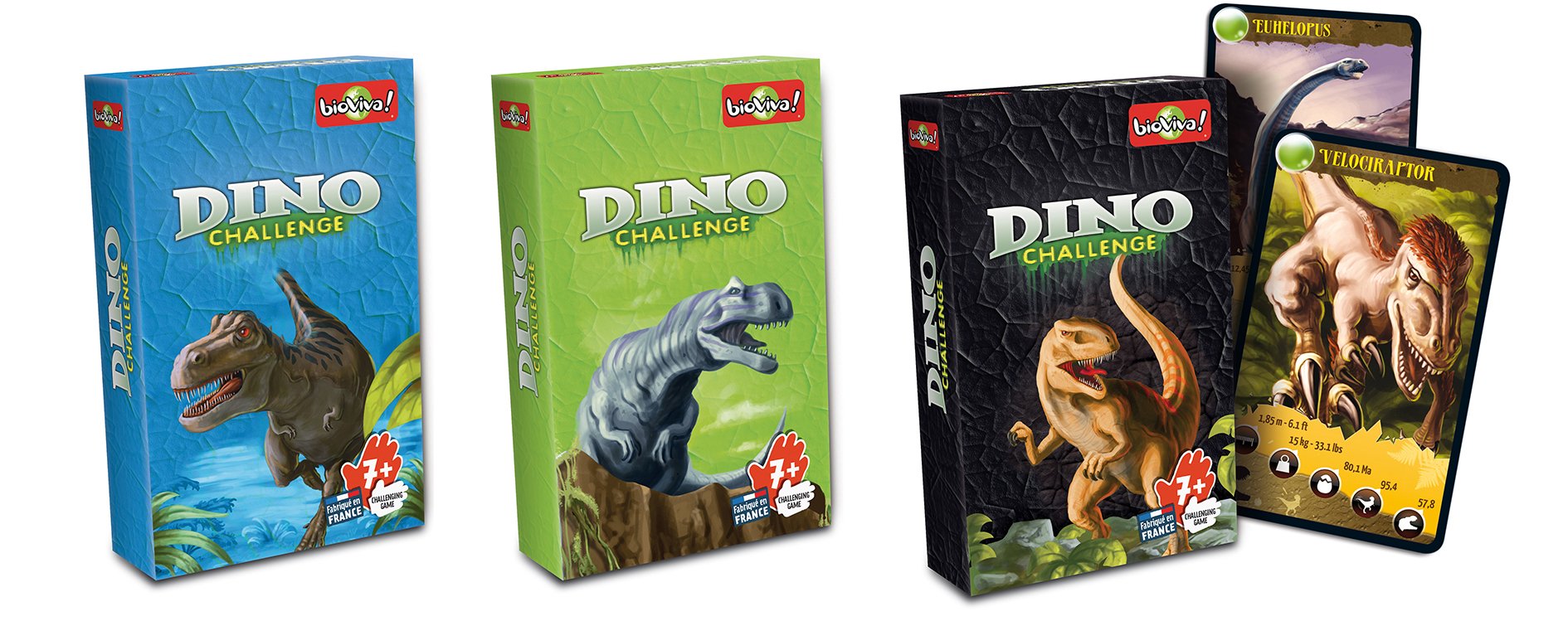 Bioviva- Juego de cartas Dino Challenge, Color verde (Asmodee DIN01) - Imagen 5