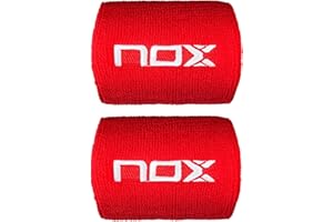 NOX - Juego de 2 Bandas de muñeca Unisex Rojo Talla única para Deportistas