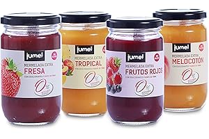 Mermelada y Confitura de MULTISABOR sin azúcar extra JUMEL con STEVIA. Mermelada gourmet con todo el sabor. Pack de 4 unidades (1,49 € / unidad). A PARTIR DE 15€ PORTES GRATIS.