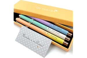 MESMOS 3pk 0.7mm Fine Tip Gel Ink Pen Set, Thank You Gifts for Women, Aesthetic Journaling Teacher Pens, Coworker Administrative Professional Day Gifts for Women, Inspirational Fancy Pens