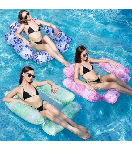 Aufblasbarer Pool-Sessel Für Erwachsene – Mit Sonnendach (UPF50+), 2 Getränkehaltern & Rückenlehne