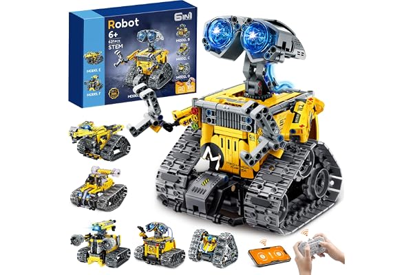 IKUPER Technic Robot pour Enfants Garçons de 6 à 12 Ans, Ensemble Robotique Programmable 6 en 1 avec Application et Télécommande, pour Anniversaire et Noël (631 Pièces)