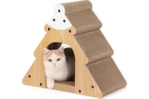 FUKUMARU Griffoir pour Chat, lit en Carton, griffoir Vertical et Horizontal, Chaise Longue Confortable comme Tunnel et canapé, Surface biseautée de 42 cm, capacité de Charge maximale 10 kg