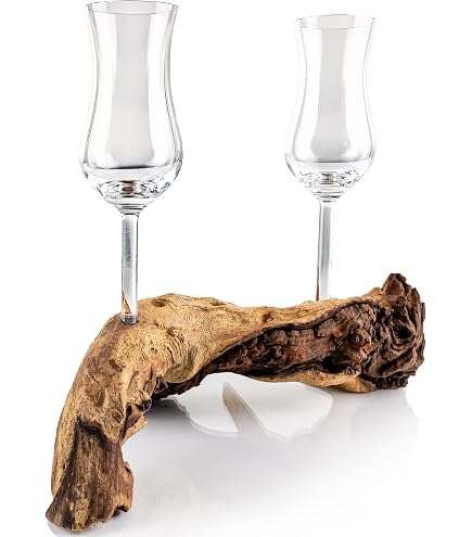 Mundgeblasenes 6er Set 4cl Schnapsgläser mit buntem Stiel ohne Fuß Küche, Haushalt & Wohnen
