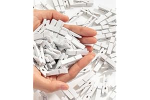 Mr. Pen- Wooden Clothes Pins, Natural Wood, 132 pcs, 1.4 Inch, White Mini Clothes Pins for Hanging Pictures, Small Clothes Pins Wood, Clothing Pins, Mini Clothespins for Photos, Small Clothes Pin