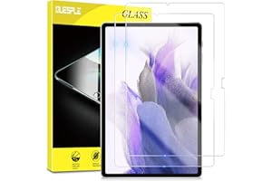 QUESPLE [2 Pièces] Verre Trempé Compatible pour Samsung Galaxy Tab S7 FE 2021 / Galaxy Tab S8 Plus 2022 /Tab S7 Plus 2020 5G 12.4 Pouces, Film de Protection Écran [Dureté 9H ]