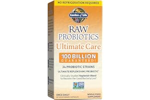 Garden of Life Raw Probiotics Ultimate Care (Shelf-Stable), 30 Vcaps, 85 g