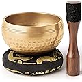Ensemble de Bols Chantants Tibétains – Design Authentique et Simple – Bol Sonore & Bol de Méditation – Équilibrage des Chakras – Instruments de Bain Sonore – Appareils Thérapeutiques Sonores