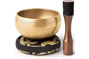 SILENT MIND Authentiques Bols Chantants Tibétains Gravés à la Main – Bol Sonore & Bol de Méditation – Équilibrage des Chakras – Instruments de Bain Sonore – Appareils Thérapeutiques Sonores