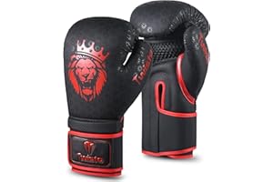 Twisto Boxing Gloves Black Rox - Pro Training & Sparring, Maya Hide Leather, Muay Thai, MMA, Kickboxing, Men, Women, Adults, Heavy Punching Bag, Focus Mitts, Pads,10oz 12oz 14oz 16oz