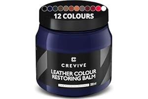 CREVIVE Leather Restorer Navy Blue 300 ml - Leather Colour Restorer - Leather Restorer for Sofas - Leather Balm Navy Blue