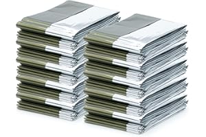 FLEXEO 10 x koc ratunkowy, zielony/srebrny (210 cm x 160 cm), folia ratunkowa, koc pierwszej pomocy, koc ratunkowy, koc ratunkowy, koc ratunkowy, srebrna folia