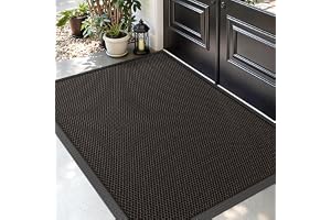 DEXI Dörrmatta 90 x 150 cm, Halkfri, Brun | Smutsfångande, låg profil, tvättbar entrématta för entré, uteplats och trädgård