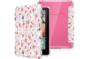 MoKo Custodia Compatibile con Kindle Paperwhite da 7 Pollici 12a Generazione 2024, Cover Leggera con per eBook Reader in TPU Morbido Auto Sveglia/Sonno, Primavera rosa