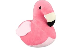 ‎RELAXDAYS Relaxdays Türstopper Flamingo, dekorativer Türpuffer, für Boden, stehend, gefüllt, innen, Deko, Stoff Türsandsack, pink, 22,5 x 14 x 21 cm