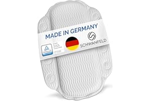 Schwanfeld® Cuscino vasca da bagno [CERTIFICATO TÜV] - con ventose extra resistenti - Cuscino per vasca da bagno [Standard OEKO-TEX® 100] - Poggiatesta vasca da bagno (Prodotto in Germania)
