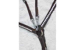 TYSONS BREECHES Vorderzeug Hier: Braun Martingal Hilfszügel Deister Glitzer Strass Leder Pony VB WB X Full Tysons (WB)