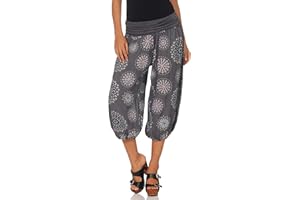 MALITO MORE THAN FASHION Malito Court Pantalon de survêtement avec d'été Print Sweatpants Boyfriend 7182 Femme Taille Unique