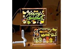 Miayical Magische Maltafel mit Leuchtfarben für Kinder – Kreative Zeichentafel mit 7 Farben, 30x20 cm, inkl. Ständer & Aufhängekette, Wiederverwendbare Geschenk-Idee