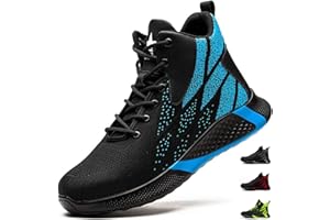 PAQOZKC Obuwie robocze męskie i damskie S3, buty ochronne bardzo lekkie, oddychające, stalowe noski