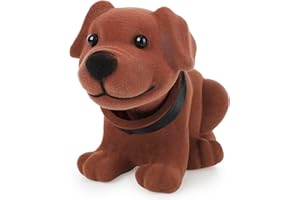 Toys4Boys Nodding Dog 20 x 13 cm, Wobbling Dachshund Head, Resin Car Doll, Wobbling Dog for Car Interior Decoration, Dashboard Decoration, Used for Car Decoration, Office Decoration - Brown