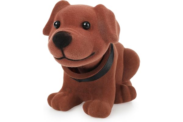 Toys4Boys Chien Voiture Qui Bouge la Tete | Accessoire Voiture Interieur Decoration Voiture | Figurine Tableau de Bord Deco Voiture Interieur Figurin Chien | Nodding Dog - Marron
