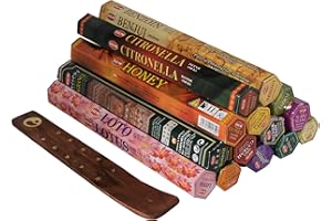 ‎AMAHOFF Hem - Räucherstäbchen 7er-Set aus Indien - Gemischte Düfte + Räucherstäbchenhalter