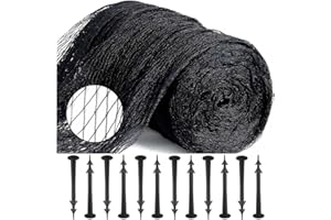 AVAGIAFORU Filet de Jardin, 4x10m Filet Anti Oiseaux, Filet Bassin, Filet de Protection Jardin, Filet Jardin Potager, Filet de Protection Oiseaux, Filet Protection Oiseaux, Filet Bassin Poisson Exterieur, Noir