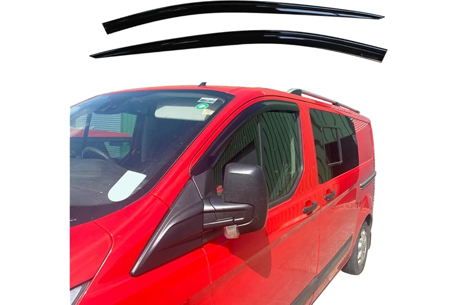 AUTO CLOVER Wind Deflectors Set for Ford Transit Custom 2012+ (2 pieces)
