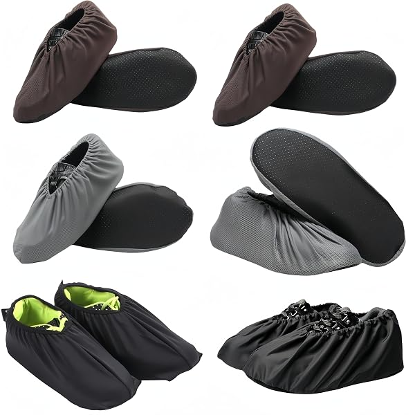 2 Paires De Surchaussures Lavables Et Antidérapantes – Couvre-chaussures Réutilisables Pour La Maison, Le Travail Ou Le Bricolage (noir)