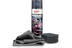 autopflege Sonax Special Edition - Set per la cura degli pneumatici per auto, 500 ml, applicatore e panno in microfibra, spray lucido per pneumatici per la cura e il rinnovamento dei pneumatici