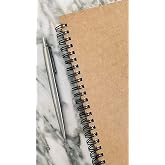 Fark Tanıtım Spiralli Notebook, Kraft Kapaklı, A5 Boyut (15x21 cm), 100 Yaprak (Kareli)