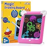 DreamToy Ardoise Magique Portable illuminée pour Enfants - Cadeau Rigolo Écriture sans Papier/Peindre/Remarque
