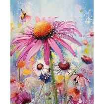 Malen Nach Zahlen Orchidee Für Erwachsene – 40x50 Cm Leinwand-Set Mit Pinseln & Farben