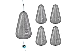 THKFISH Poids de Pêche No-Roll Sinkers Plomb Peche Mer Plombs Pas de Plombs en Ligne Plats sans Accroc 10 pièces/5 pièces