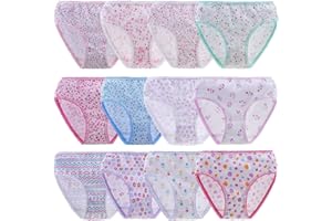 Anntry Kinder Zufällige 12er Stück Slips Weiche Bequeme Unterhosen Unterwäsche Kleine Mädchen Baumwollhöschen 2-12 Jahre