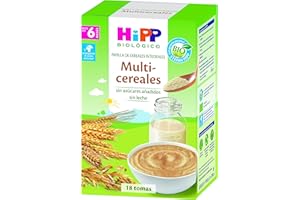 HiPP Biológico - Papilla Multicereales Bio - Pack x 4 cajas de 400 gr - Papilla de Cereales apta a partir de 6 meses - Sin lactosa, Sin Proteína de la Leche de Vaca y Sin azúcares