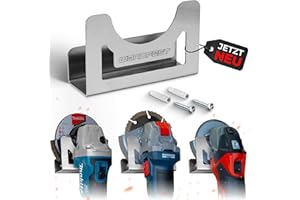 Wandfest ® Winkelschleifer Halterung [Für alle Marken] MADE IN GERMANY| Für Makita, Bosch, Einhell, Milwaukee, Dewalt, Festool | Akku Flex Wandhalterung