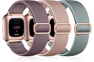 Dirrelo Fitbit Versa 2/Fitbit Versa 2 x Fitbit Versa paski nylonowe, miękkie, elastyczne, regulowane i stylowe, do Fitbit Versa 2/Versa Lite/SE