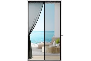 Cinkee Zanzariera Magnetica per Porta 100 x 220 CM - Rete Fine, Tenda Zanzariera Porta con Totalmente Calamita, si Chiude da Sola per Balcone, Installazione Facile (Nero)