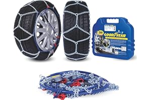 Goodyear Catene da Neve G7, Catene Neve 7 mm, Catene Auto Omologate TUV e GS Onorm, Taglia 100, per R14 - R19 (Misure per Pneumatici Dettagliate all'Interno)