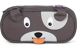 Affenzahn Piórnik do przedszkola, piórnik dla dzieci z motywem zwierzęcym i językiem