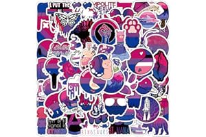 MOGADEE Bisexual Pride Stickers, adesivi bisessuali Pride, adesivi in vinile, impermeabili, perfetti per bottiglia d'acqua, laptop, scrapbooking, regalo bisessuale Pride (60 pezzi)
