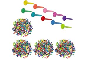 HASLED 400 Attaches Parisiennes Tête Ronde | Mini Métal Multicolores | avec Boîte de Rangement | pour Scrapbooking, Création de Cartes & Loisirs Créatifs