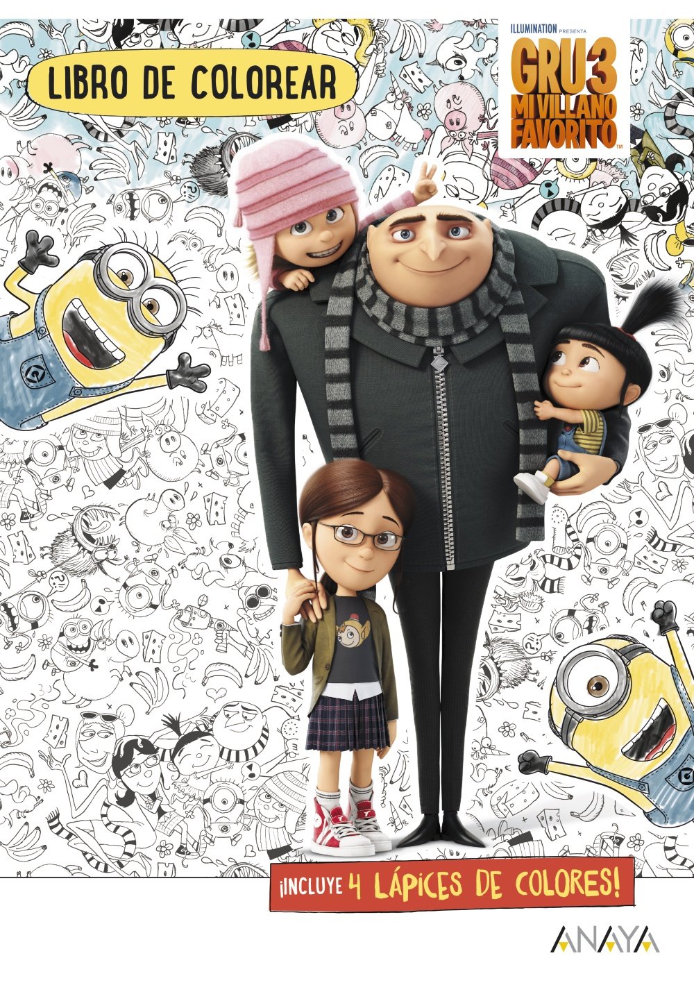 Gru 3: Libro de colorear - Gru Y Los Minions)