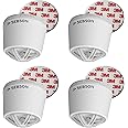 SEBSON 4x Heat Alarm 10 Year Battery incl. Magnetic Fixing, Heat Detector GS403, 3V DC Lithium built-in Battery, Mini Heat Detector for Kitchen, Ø50x43,5mm, Battery Operated