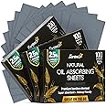 Natural Bamboo Charcoal Blotting Paper - 300 Super Large & Absorbent Sheets (120x75mm) - Make Up Friendly - Easy Take Out Design - Oily Skin Care (100 sheets/pack, 3 Pack)