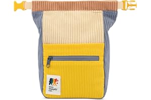 Oso Supply Co - Retro Corduroy Bouldering Bucket, Large Size Freestanding Chalk Bag for Rock Climbing, Magnetic Roll Down Closure, Dual Brush Loops, Zippered Pockets and Pouch