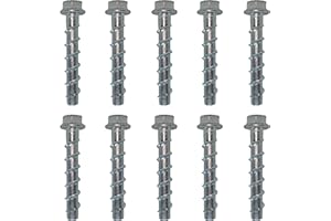 REMSTALER BEFESTIGUNGSTECHNIK 10x Remstaler BETONSCHRAUBE Sechskant mit angepresster Scheibe | Ø5 - Ø18 | ETA Zulassung | made in GERMANY | Schraubanker (6x60)